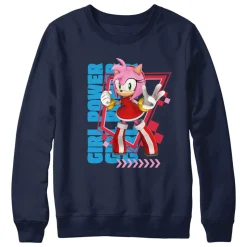 Amy Girl Power Navy Crewneck