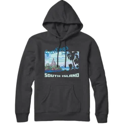 Greetings from South Island Charcoal Hoodie