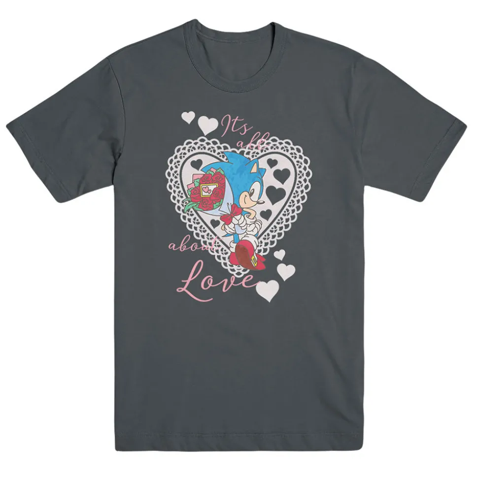 Sonic It's All About Love Charcoal Tee