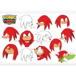 Sonic Mania Adventures Knuckles Model Sheet Exclusive Poster